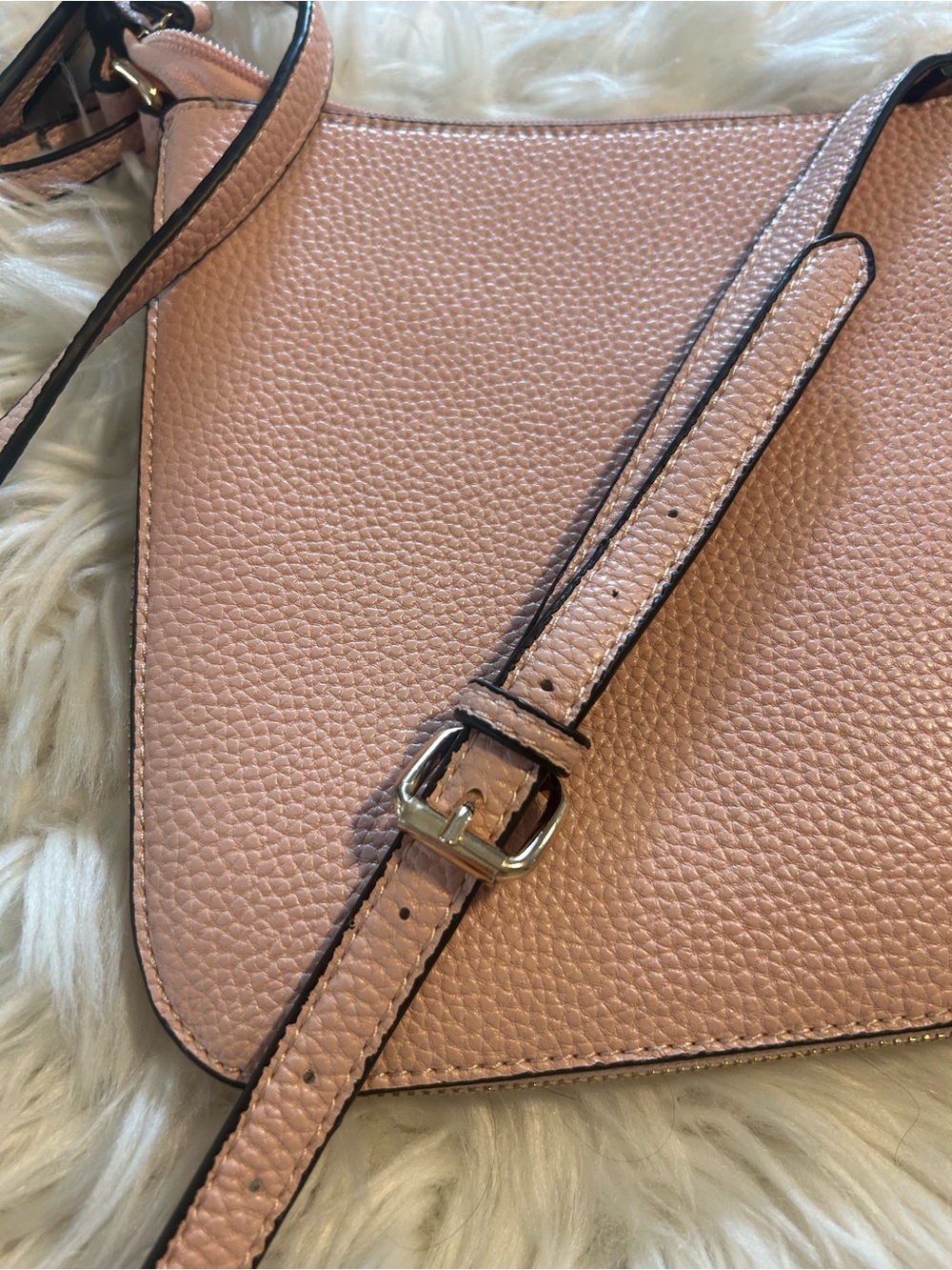 Hush Puppies Pebbled Crossbody Bag in Blush Pink